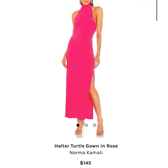Norma Kamali Revolve Halter Turtle Gown - Picture 5 of 5